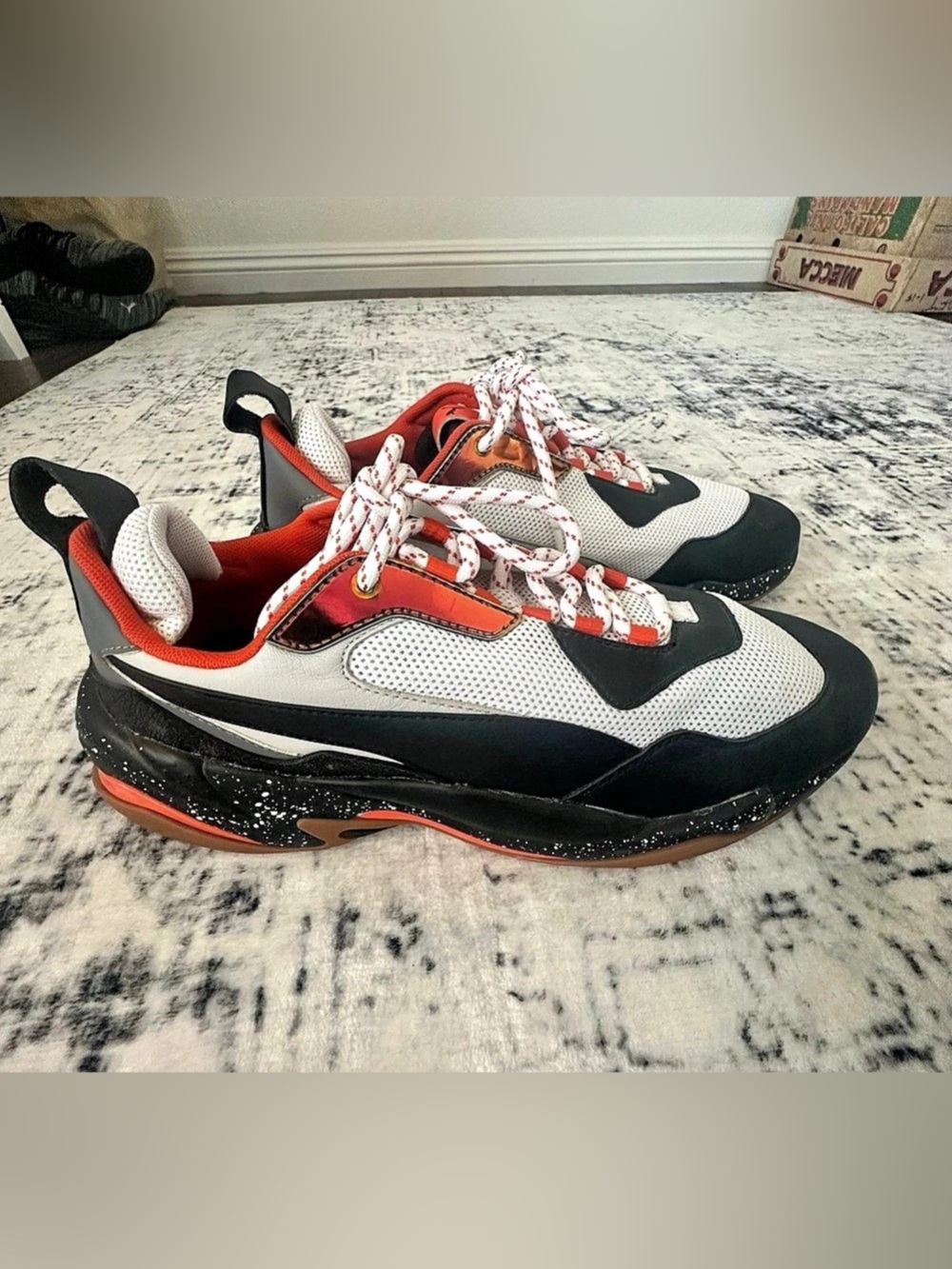 PUMA Thunder Electric White Black Orange Men’s 12